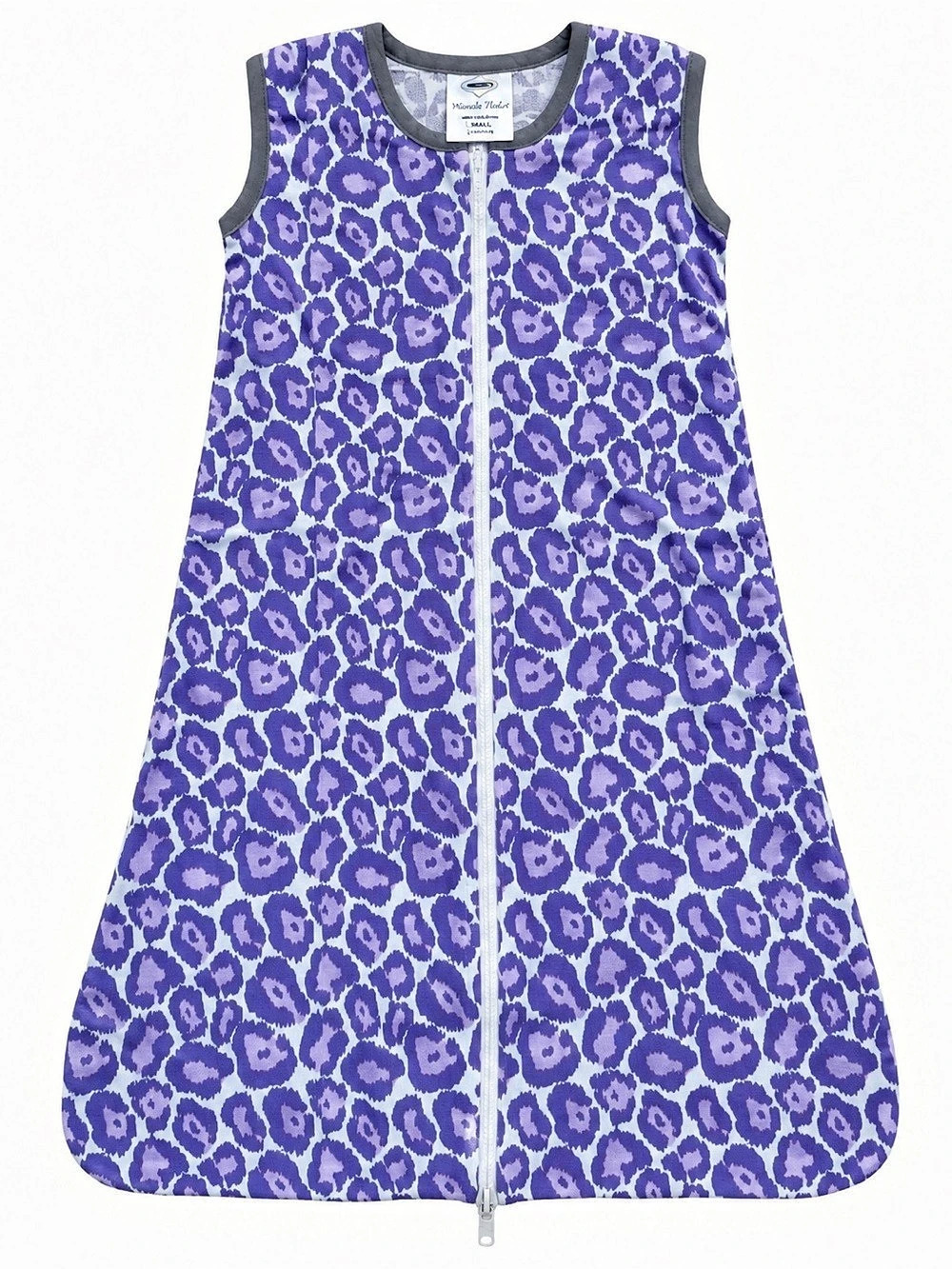 bacati Wearable Blanket Baby Animal Print Purple & Blue Baby size small 0-6 Mont